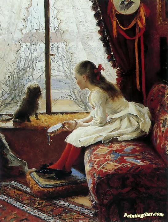 Portrait Of Walborg Jakobsson Artwork by Elin Kleopatra Danielson-gambogi