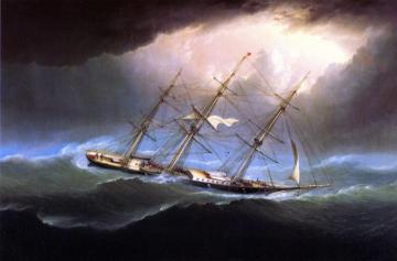 The Clipper "Flying Cloud" off Cape Horn Artwork by James E. Buttersworth