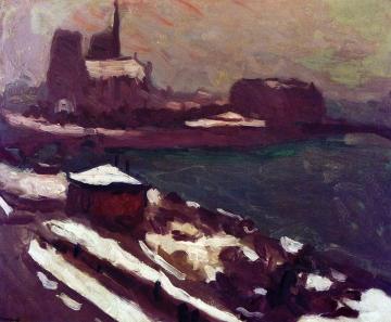 Notre-Dame in Winter Artwork by Albert Marquet