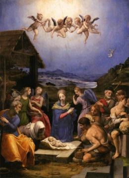 Adoration of the Shepherds Artwork by Agnolo Bronzino