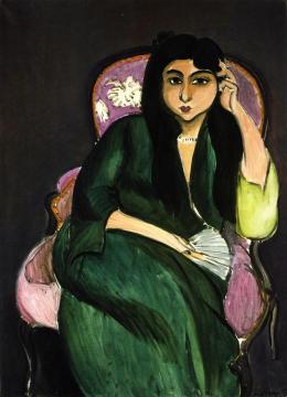 Laurette in Green, in Pink Armchair Artwork by Henri Matisse