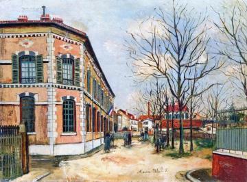 L'école Carnot à Argenteuil Artwork by Maurice Utrillo