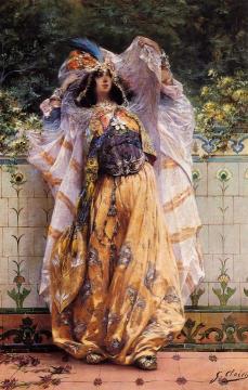 An Ouled-nail Tribal Dancer Artwork by Georges Jules Victor Clairin