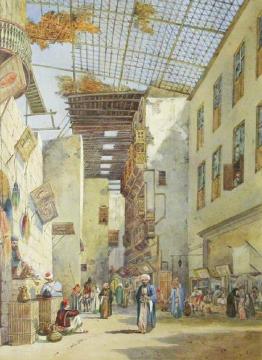 A Bazaar, Cairo Artwork by Frederick Goodall
