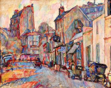 Paris Street Artwork by Abraham A. Manievich