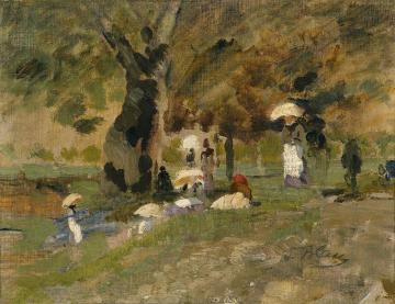 Summer In Prater Artwork by Tina Blau