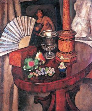 Still Life with Fan Artwork by Ilya Mashkov
