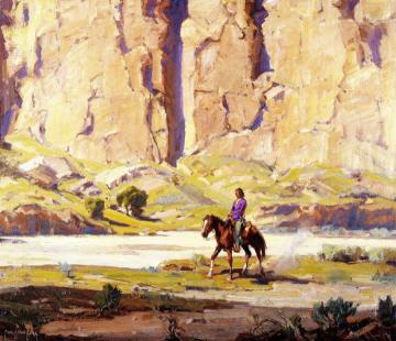 The Red Rock Wall Artwork by Carl Oscar Borg