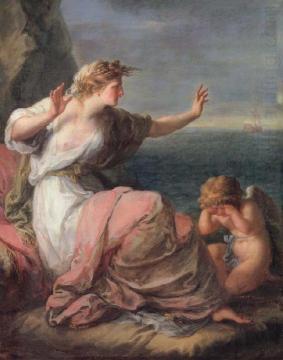 Ariadne left on the island of Naxos Artwork by Angelica Kauffmann