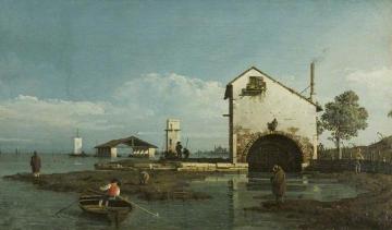 Capriccio:  The Lagoon, Venice Artwork by Bernardo Bellotto