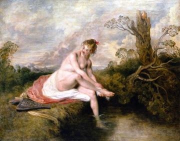 Diana Bathing Artwork by Jean-Antoine Watteau