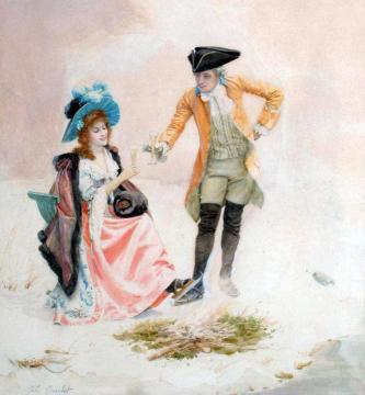 On Lake Leman Artwork by Jules Girardet