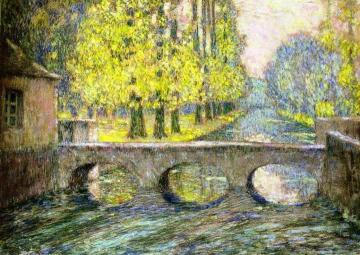 Bridge, Autumn, Gisors Artwork by Henri Le Sidaner