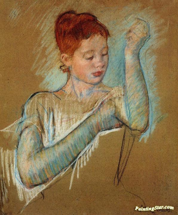 The Long Gloves Artwork by Mary Cassatt