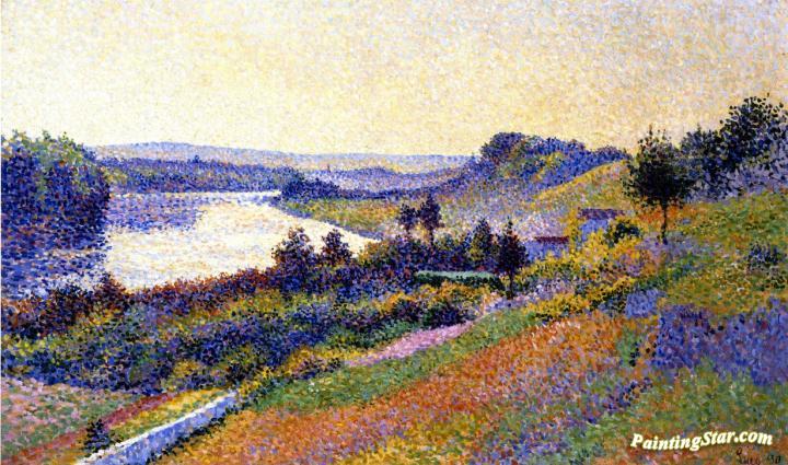 The Seine At Herblay Artwork by Maximilien Luce