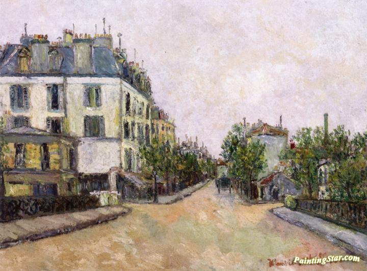 Three Streets in Montmagny (Val-d'Oise) Artwork by Maurice Utrillo