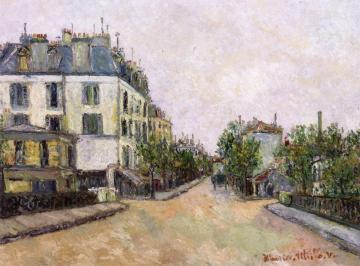 Three Streets in Montmagny (Val-d'Oise) Artwork by Maurice Utrillo