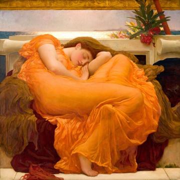 Flaming June Artwork by Sir Frederick Lord Leighton