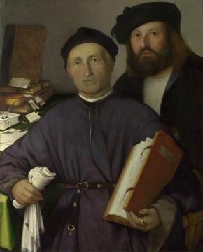 The Physician Giovanni Agostino della Torre and His son, Niccolo Artwork by Lorenzo Lotto