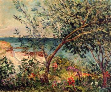 Monsieur Maufra's Garden by the Sea Artwork by Maxime Maufra