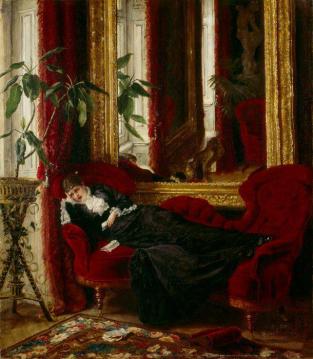 Sad News Artwork by Albert von Keller