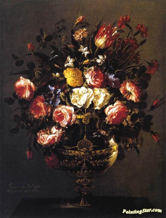 Vase of Flowers Artwork by Juan de Arellano