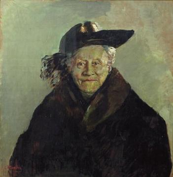 Portrait of Barbra Ihlen Larssen Artwork by Christian Krohg