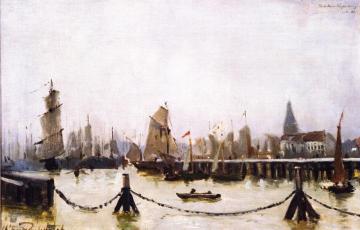 Boats in the Harbour Artwork by Theo van Rysselberghe