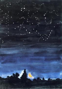 Moonset Artwork by Charles Burchfield