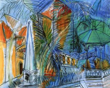 Public Garden In Hyères Artwork by Raoul Dufy
