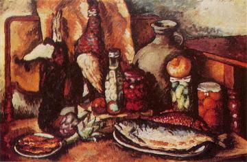 Game, fish and pickles Artwork by Ilya Mashkov
