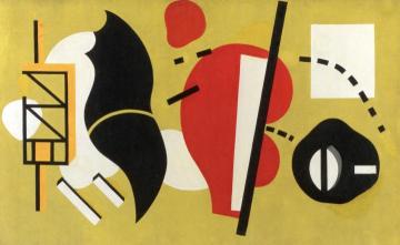 Composition on a Green Background Artwork by Fernand Léger