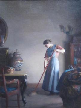 Girl Sweeping Artwork by William Mcgregor Paxton