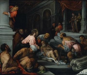 Christ Healing The Lame Man Artwork by Jacopo Bassano