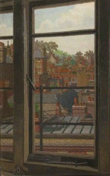 Rooftops Artwork by Charles Ginner
