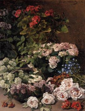 Spring Flowers Artwork by Claude Oscar Monet