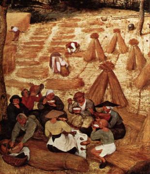 The Corn Harvest (detail) Artwork by Pieter Bruegel the Elder