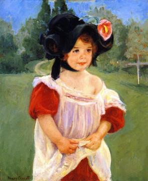 Spring: Margot Standing In A Garden Artwork by Mary Cassatt