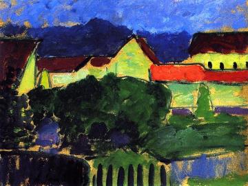 Green Houses Artwork by Alexej Jawlensky
