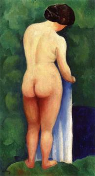 Standing Nude from the Back Artwork by Moise Kisling