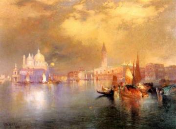 Moonlight in Venice Artwork by Thomas Moran
