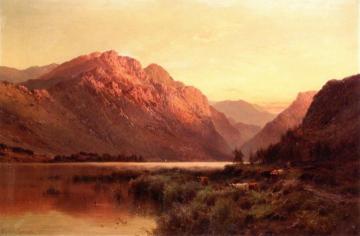 An Amberdeenshire Lake Artwork by Alfred de Breanski, Sr.