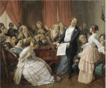 Triumph Of A Tenor At A Musical Matinée Artwork by Francois-Auguste Biard