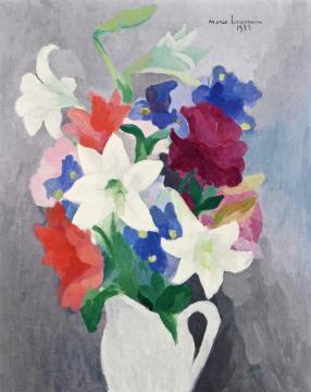 Vase of Flowers with Lilies Artwork by Marie Laurencin