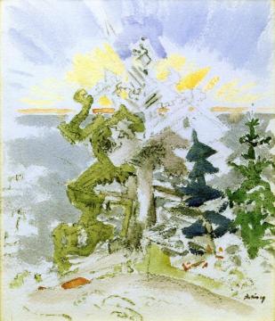 Tree and Sea, Maine Artwork by John Marin