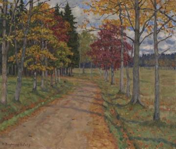 Country Lane Artwork by Nikolai Petrovich Bogdanov-belsky