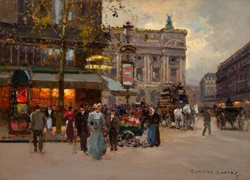 Cafe de la Paix Artwork by Edouard Léon Cortes