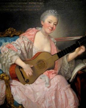 Woman Playing the Guitar Artwork by Jean-Baptiste Greuze