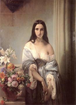 Un Pensiero Malinconico Artwork by Francesco Paolo Hayez