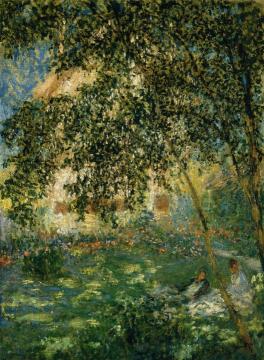 Relaxing In The Garden, Argenteuil Artwork by Claude Oscar Monet